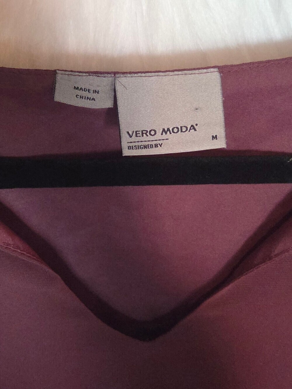 Vero Moda V-Neck Plum Romance Tunic Dress - Picture 6 of 8